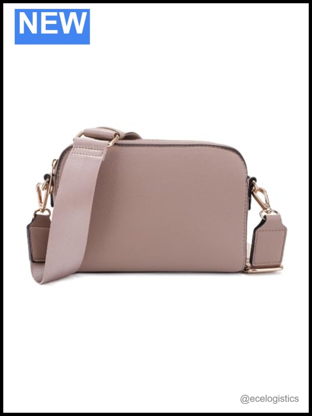 Triple Zip Crossbody Concealed Carry Bag Small Camera Purse Nylon